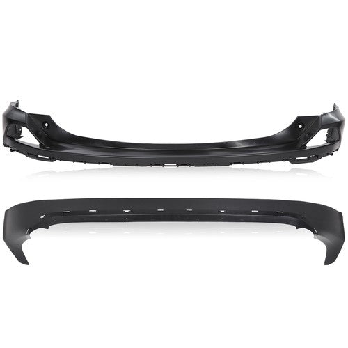 Solid Spare Rear Upper & Lower Bumper Cover Set Fit For 2016 2017 2018 Toyota RAV4
