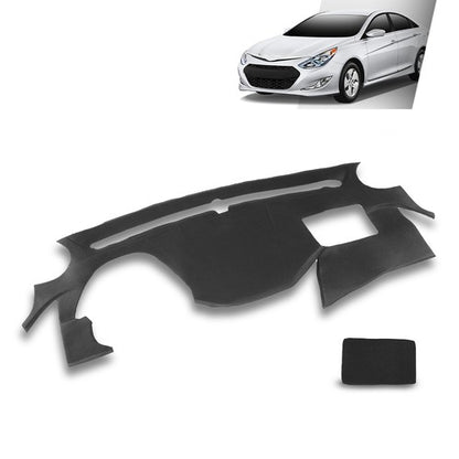 Solid Spare TPE Dashboard Dash Cover Cap Overlay Black Fit For Hyundai Sonata 2011-2014