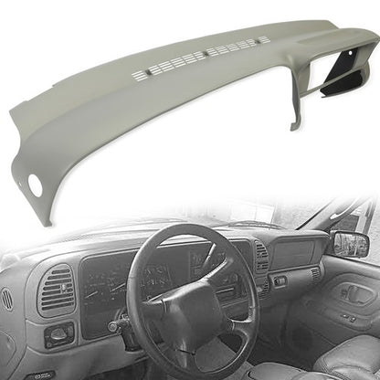 Solid Spare Molded Dash Cover Overlay for 1997-99 2000 Chevy GMC SUVs C/K1500 Suburban Grey