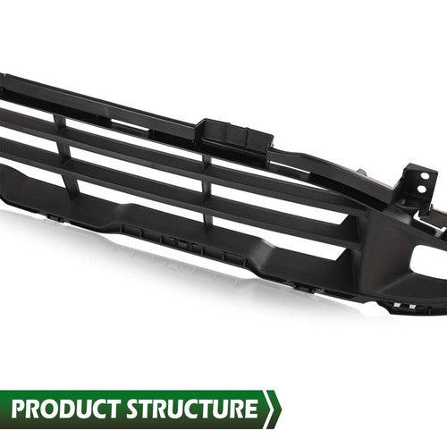 Solid Spare Fit For 21-22 Nissan Rogue Front Bumper Lower Grille Grill Black 62254-6RR0A