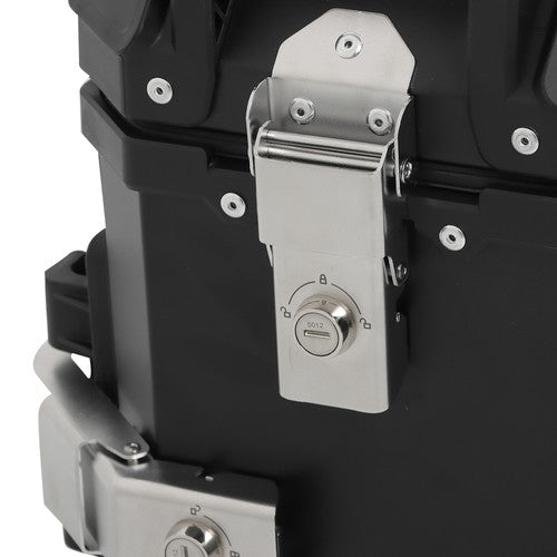 Solid Spare 36L Motorbike Hard Side Saddlebag Box Trunk Tour with Support Racks 2×Side Case