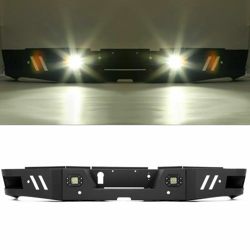 Solid Spare Front & Rear Bumper For Dodge Ram 2500 3500 2010-18 w/ LED lights Powder-Coated