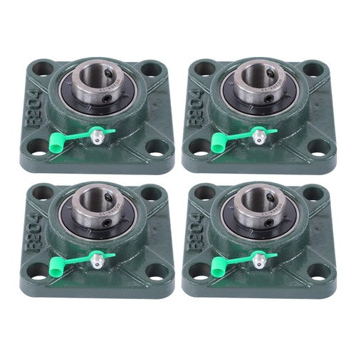 Solid Spare 4Pcs UCF204-12 Pillow Block Flange Bearing 3/4" Bore 4 Bolt Solid Base
