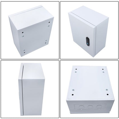 Solid Spare 12x10x6" NEMA 4X Steel Electrical Box, IP56 Waterproof Lockable w/Mounting Plate