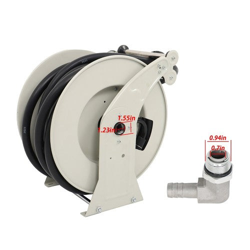 Solid Spare 3/4" x 50' Fuel Hose Reel Retractable Diesel Hose Reel Auto Refueling Gun USA