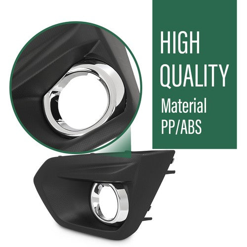 Solid Spare Fog Light Bezel w/ Chrome Trim Fit For 2012-2014 Subaru Impreza Left+Right Side