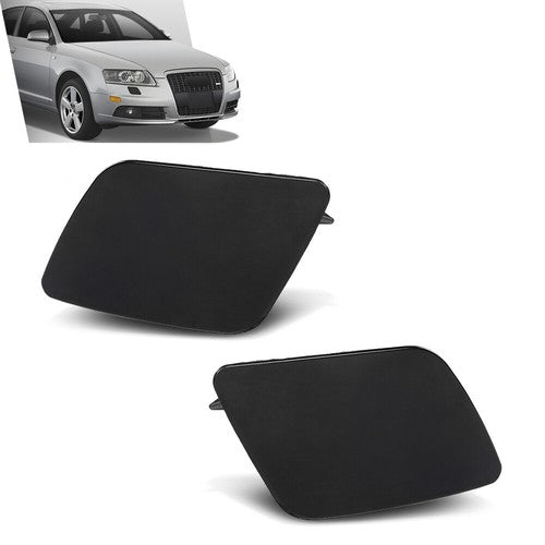 Solid Spare Fit For 2005-2008 Audi A6 Quattro Headlight Washer Cover Cap Left & Right Side