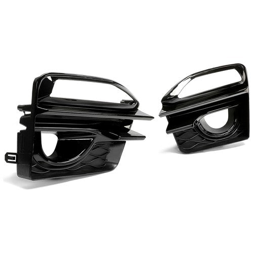 Solid Spare Front Bumper Fog Light Cover Bezel Trim For Infiniti Q50 Sport 2014-2017 LH & RH