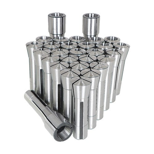 Solid Spare 29 Pcs - R8 Collet Set Fractional 1/32" - 1" High Precision - for Bridgeport