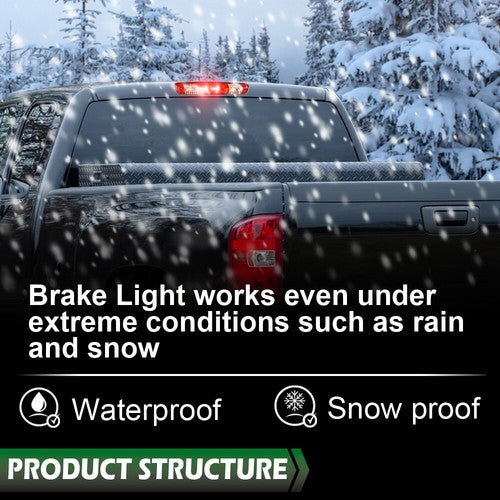 Solid Spare Fit For 07-14 Silverado Sierra High Mount 3rd Brake Light Cargo Combination Lamp