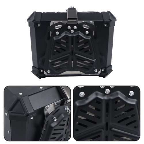 Solid Spare Waterproof Trunk Luggage Storage Case with Safety Lock Motorcycle Top Box 45L