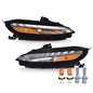 Solid Spare Fit For 14-18 Jeep Cherokee Chrome DRL Running Lights w/ Signal Lamps Pair