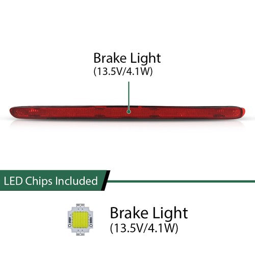 Solid Spare LED Third Brake Stop Light Red Fit For 2001-2007 Mercedes Benz C-Class W203