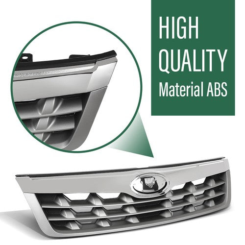 Solid Spare Fit For 2011-2013 Subaru Forester Front Bumper Upper Grille Assembly Silver