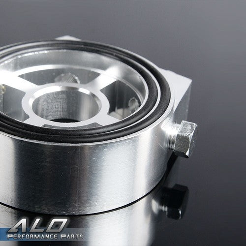 Solid Spare Fit For Racing Sport Aluminum Oil/Gauge Filter Sandwich Adapter Plate Silver Kit