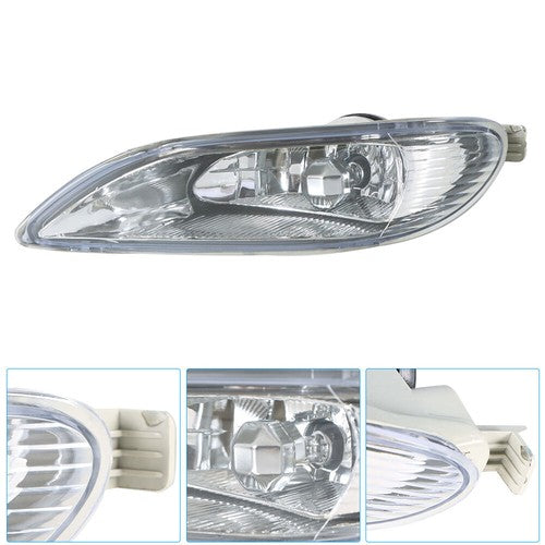 Solid Spare Tail Light Right Black+Pair Fog Lights Chrome For 2002-2004 Toyota Camry Clear