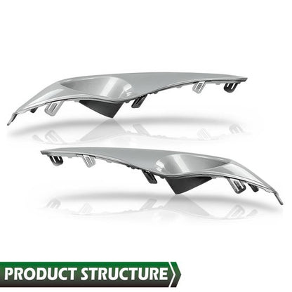 Solid Spare Front Bumper Fog Light Bezel Lamp Trim Fit For 2011-2013 Toyota Highlander