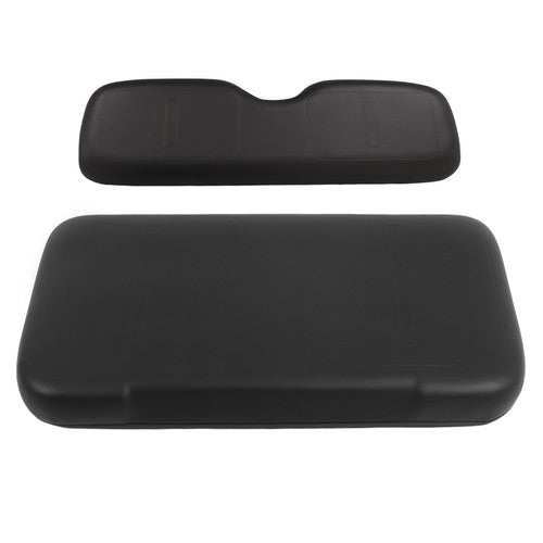 Solid Spare For EZGO Medalist TXT Golf Cart 1994-2013 Black Front Seat Cushion with Hardware