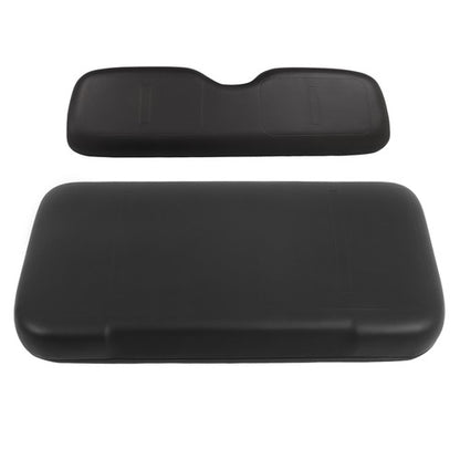 Solid Spare For EZGO Medalist TXT Golf Cart 1994-2013 Black Front Seat Cushion with Hardware
