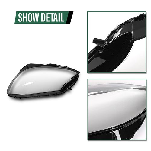 Solid Spare Fit For 2015-2017 Mercedes-Benz W205 C Class Headlight Replacement Lens Left