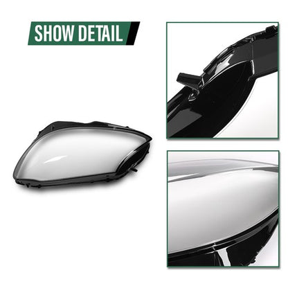 Solid Spare Fit For 2015-2017 Mercedes-Benz W205 C Class Headlight Replacement Lens Left