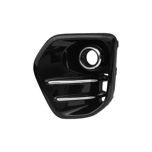 Fog Light Covers Bezels W/Chrome Trim Pair Black For 2017-2019 Kia Sportage EX