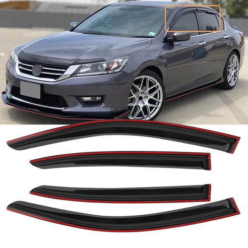 For 2013 2014-2017 Honda Accord Seden Window Visor Sun Rain Guard Vent 4 Pcs