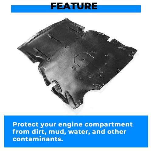 Solid Spare Engine Splash Shield For BMW 328i 2012-2016 Front Lower F30 Sedan/230i 2017-2021