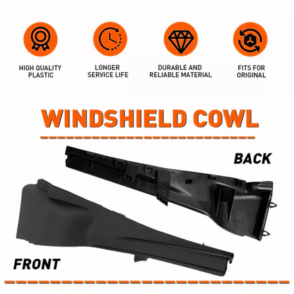 For 2015-2024 2017 Nissan Murano Windshield Wiper Cowl Extension Trim Pair Black