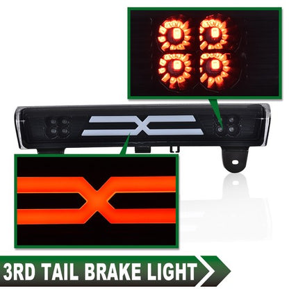 Solid Spare Fit For 00-06 Suburban Tahoe Yukon Smoke/Black LED Third Brake Light Cargo Lamp
