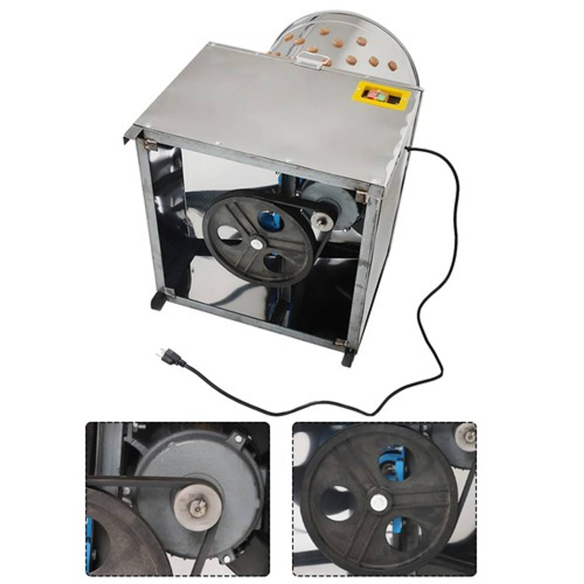 Solid Spare Chicken Plucker Machine 110V/60HZ Poultry De-Feather Stainless Steel Drum 1500W