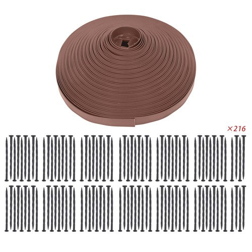 Solid Spare 246 feet Garden edge lawn grass stone isolation strip 2 inches high