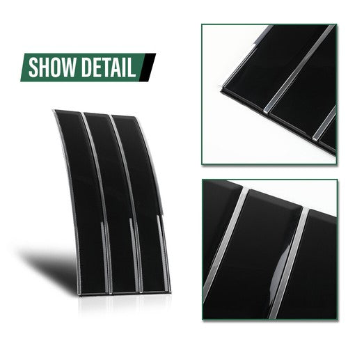 Solid Spare Door Side Fender Vents Molding Trim Fit For 13-22 Range Rover Vogue L405 Black