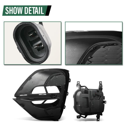 Solid Spare LED DRL Fog Lights Daytime Running Lamps w/ Wiring Fit For 20-21 Kia Sportage