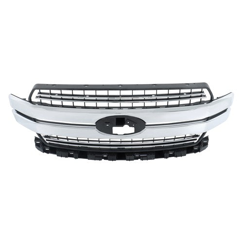 Solid Spare Chrome Front Bumper Grille Grill For Ford F-150 F150 2018-20 Lariat Style