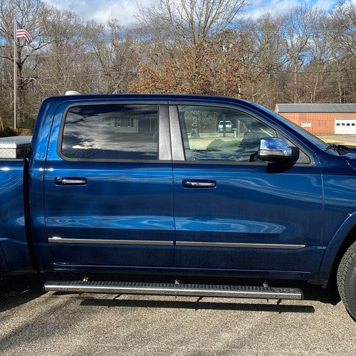 Solid Spare For Dodge Ram 1500 2019-2025 2022 2023 Crew Cab Chrome Body Side Molding Trim