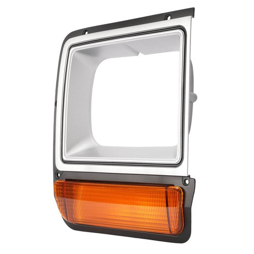 Solid Spare For Dodge D/W Pickup Truck Headlight Bezel 1986-1990 Pair w/Corner Parking Light