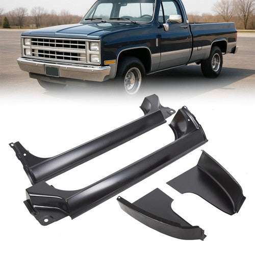 Solid Spare Cab Corners & Rocker Panels 4 PC Kit For 1973-1987 Chevy GMC C10 K10 Truck LH RH