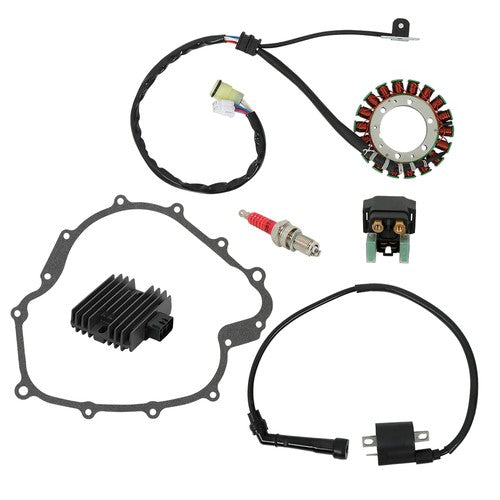 Solid Spare Ignition Coil & Stator Regulator Relay Kit For 2004-2007 Yamaha Rhino 660 YXR660