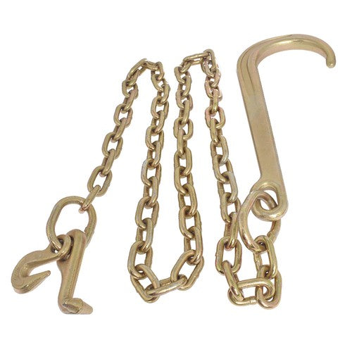 Solid Spare US 5/16 x 6 FT 15" Axle J Hook Tow Rollback Wrecker Recovery Chain G70 New