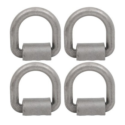 Solid Spare 4 Pack 3/4" Weld On Forged D Ring with Welding Clip 26,500lbs Fracture Strength