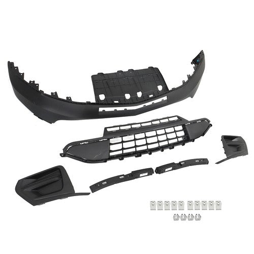 Solid Spare New Front Bumper&Grill&Fog Lamp Cover&Bracket For Chevrolet Traverse 2018-2020