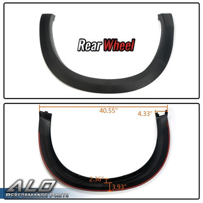 Solid Spare [4Pcs]Fit For 2010-2018 Dodge Ram 2500 3500 Factory Style Wheel Fender Flares