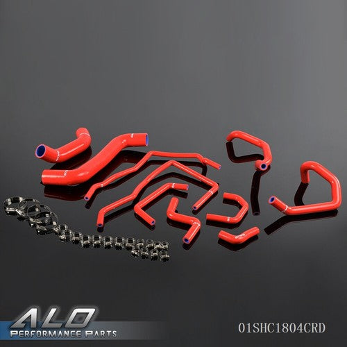 Solid Spare Red Silicone Radiator Hose Kit Fit For 2008-2011 Subaru Impreza WRX MK10 GRB/GH