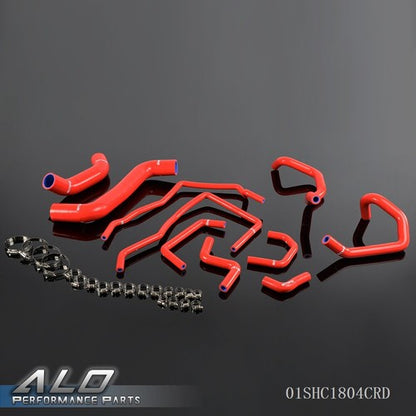 Solid Spare Red Silicone Radiator Hose Kit Fit For 2008-2011 Subaru Impreza WRX MK10 GRB/GH