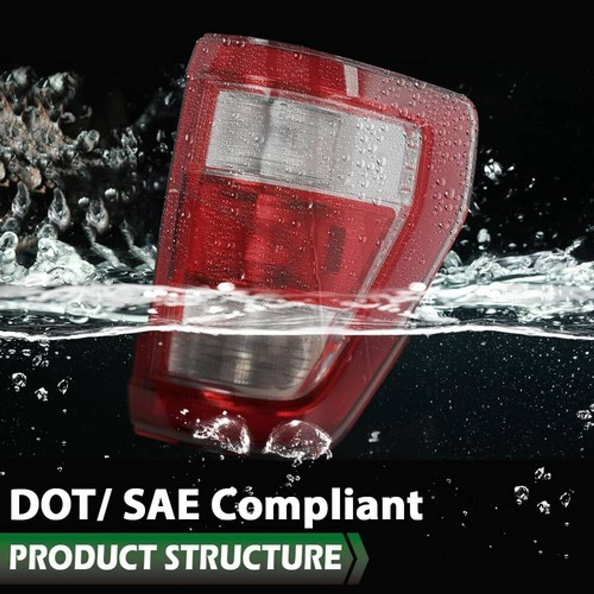 Solid Spare Fit For 21-23 Ford F150 XL w/o Blind Spot TaiL Light Brake Lamp Right Side