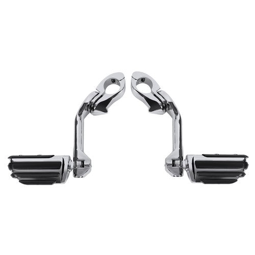 Solid Spare Long Highway Foot Pegs Fit For Harley Touring Road King Street Glide 1-1/4" Bars
