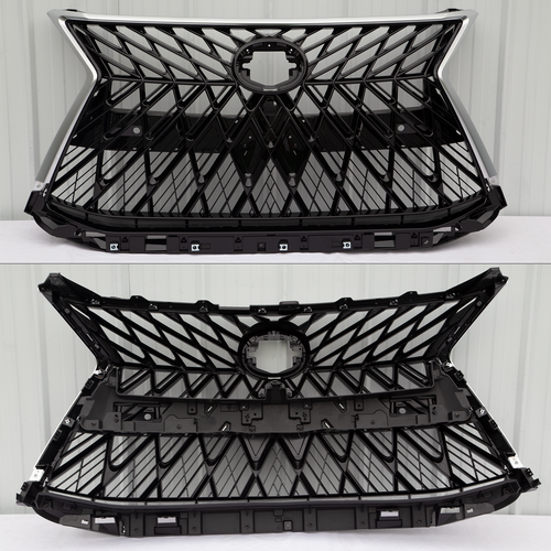 For 2016-2021 Lexus LX570 Luxury Grill Front Upper Grille Chrome Black NEW Style