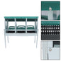 Solid Spare For Chicken Nest Box Green Chicken Nesting Box With Metal Legs Roll Away 3 Holes