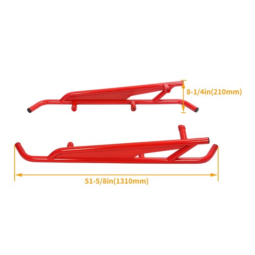 Solid Spare Side Nerf Bars Rock Slider 2-Seater Tree Kicker For Can Am Maverick X3 2017-2024
